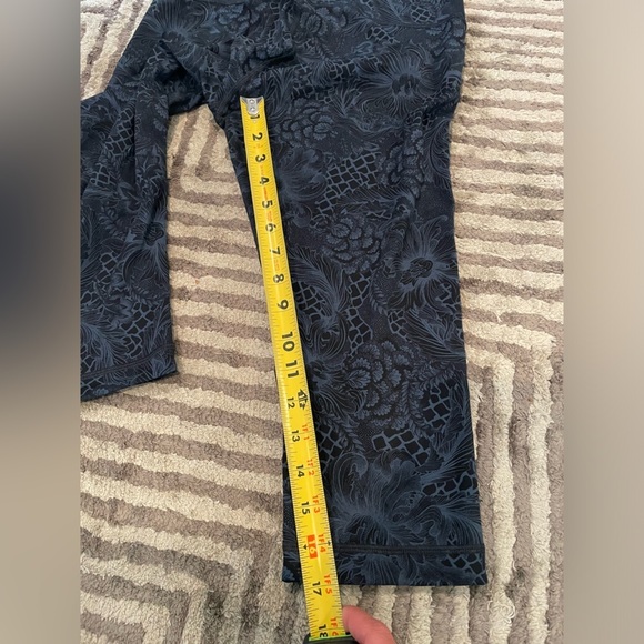 Lululemon Wunder Under Cropped Legging Nouveau Mach Blue Black - Picture 13 of 14